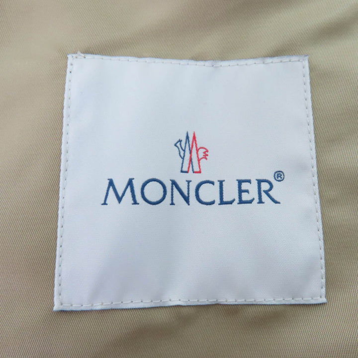 Excellent MONCLER trench coat VILLEREST Logo patch and hood beige Nylon Women 2