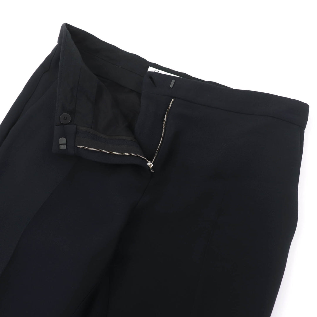 Excellent Christian Dior Pants Center press black wool Women 40 8E21405A1166