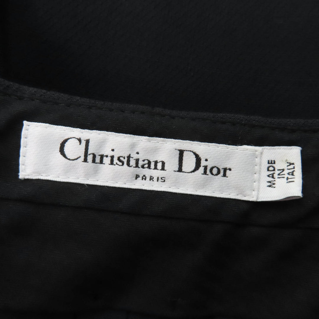 Excellent Christian Dior Pants Center press black wool Women 40 8E21405A1166