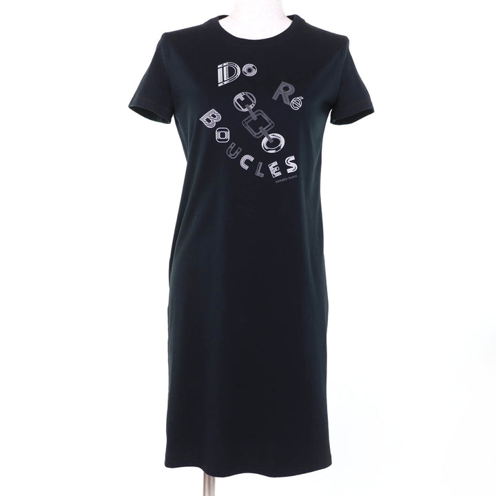 Excellent HERMES one piece Do Re Boucles Short sleeve black Women 34 3H4506DL