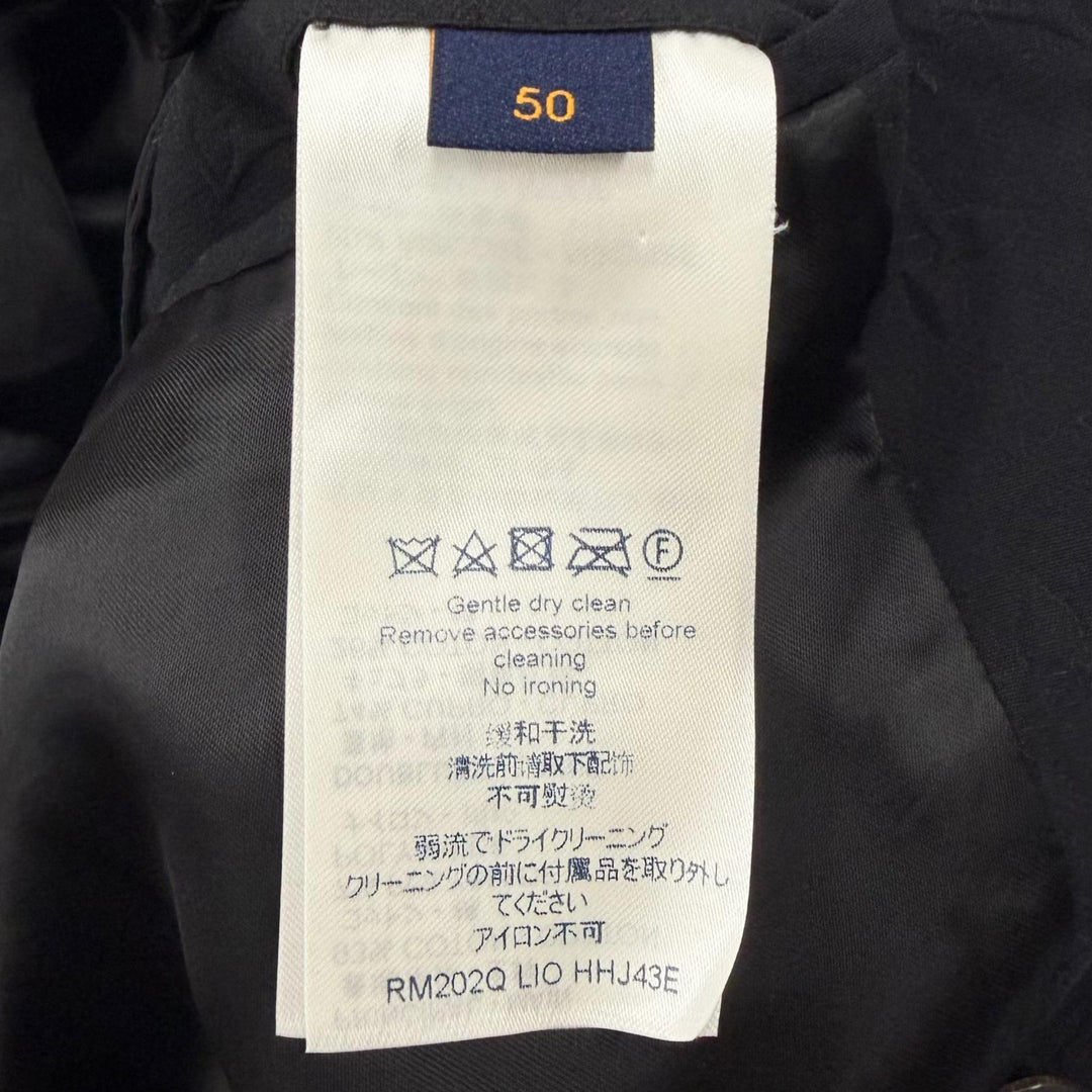 Great LOUIS VUITTON suit Embossed Monogram Double-Breasted black