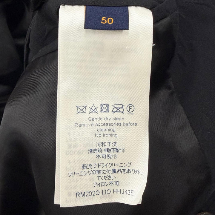 Great LOUIS VUITTON suit Embossed Monogram Double-Breasted black