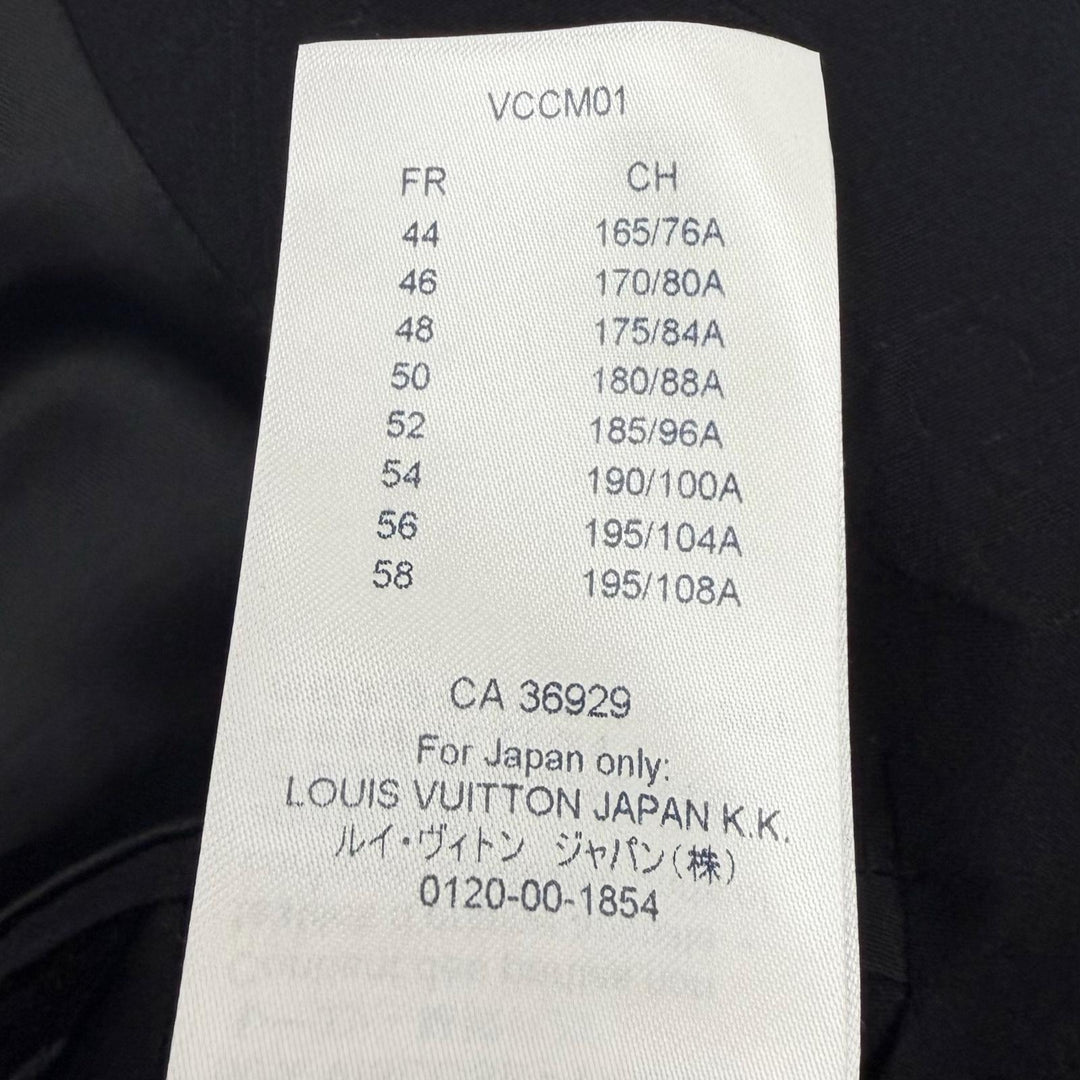 Great LOUIS VUITTON suit Embossed Monogram Double-Breasted black