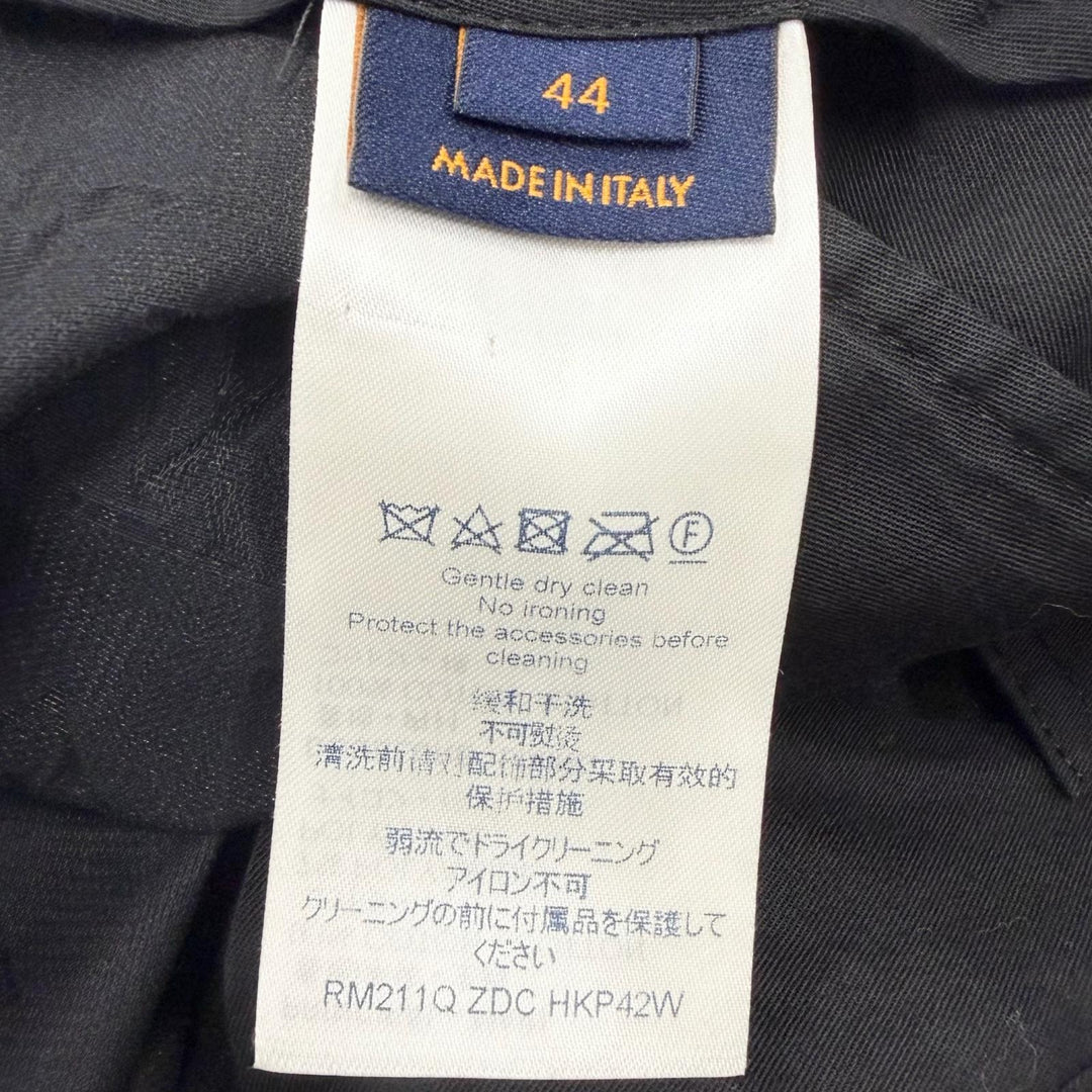 Great LOUIS VUITTON suit Embossed Monogram Double-Breasted black