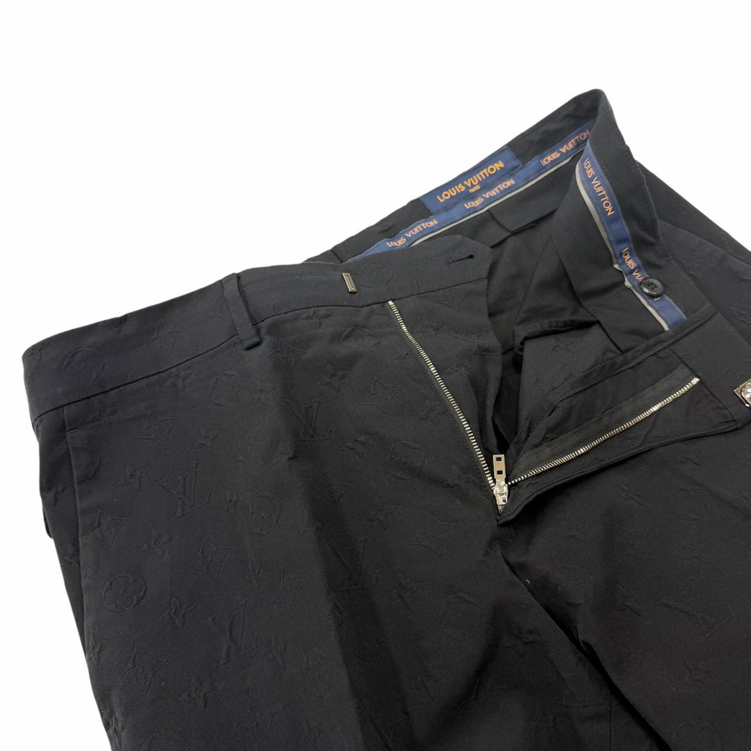Great LOUIS VUITTON suit Embossed Monogram Double-Breasted black