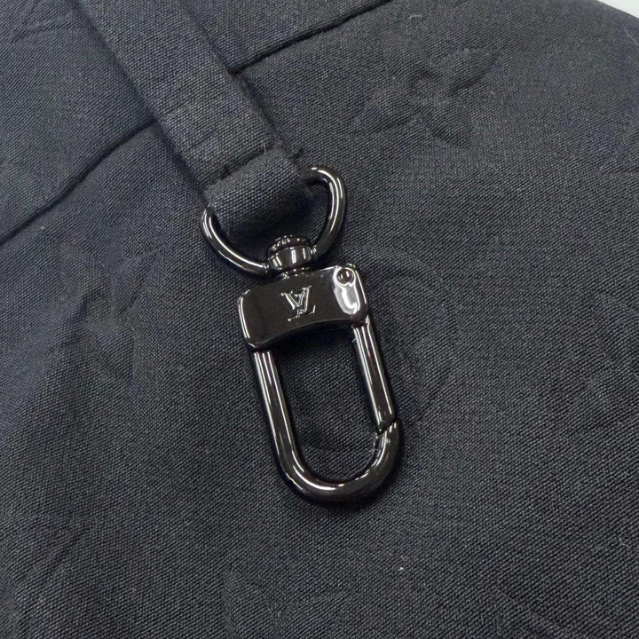 Great LOUIS VUITTON suit Embossed Monogram Double-Breasted black