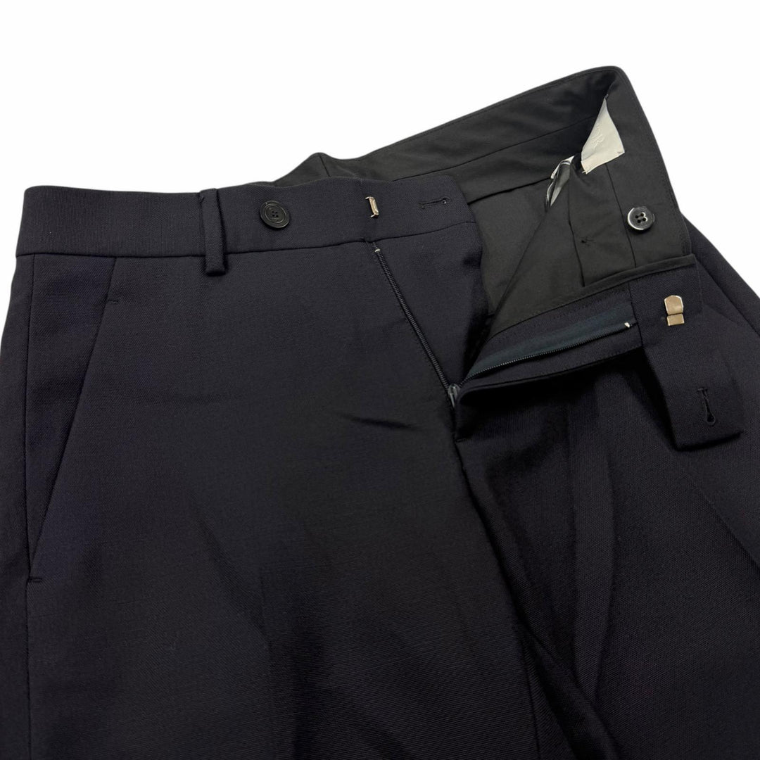 Pristine DIOR Pants Single-breasted slacks trousers Navy wool