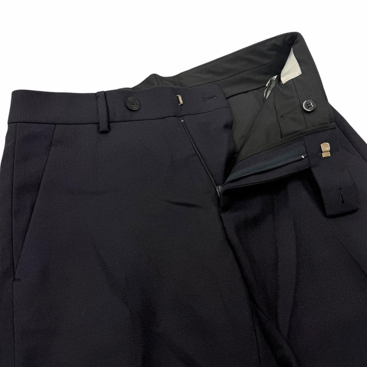 Pristine DIOR Pants Single-breasted slacks trousers Navy wool