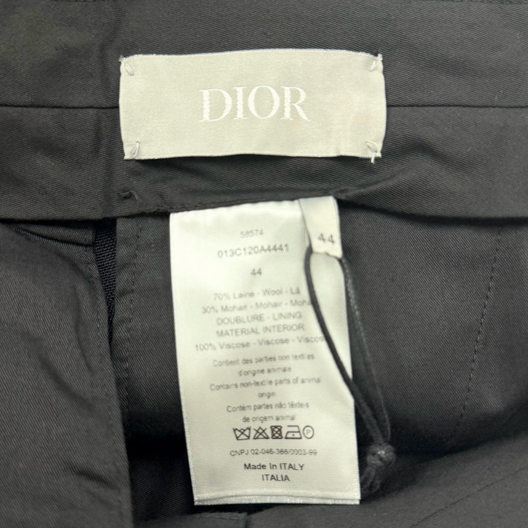 Pristine DIOR Pants Single-breasted slacks trousers Navy wool