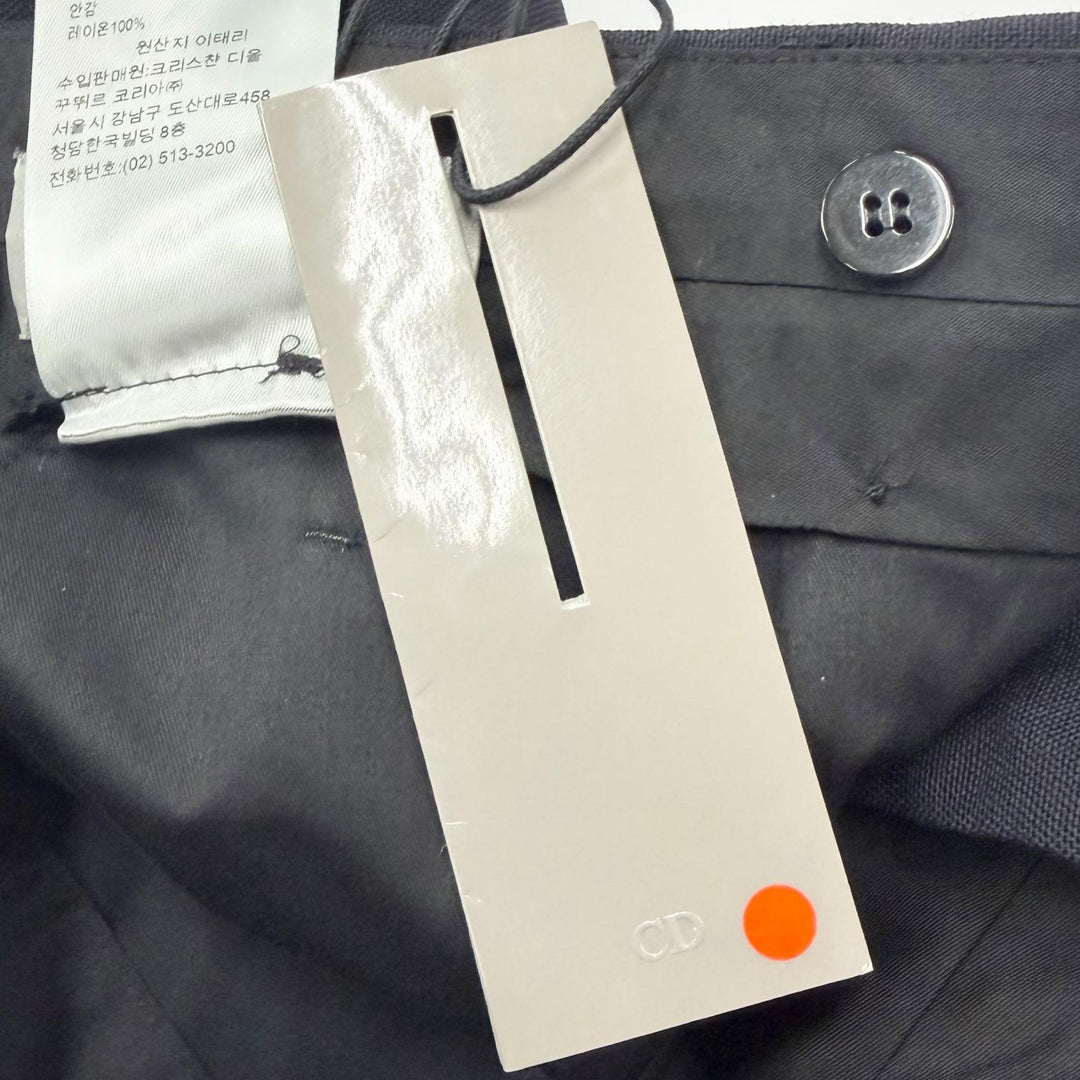 Pristine DIOR Pants Single-breasted slacks trousers Navy wool