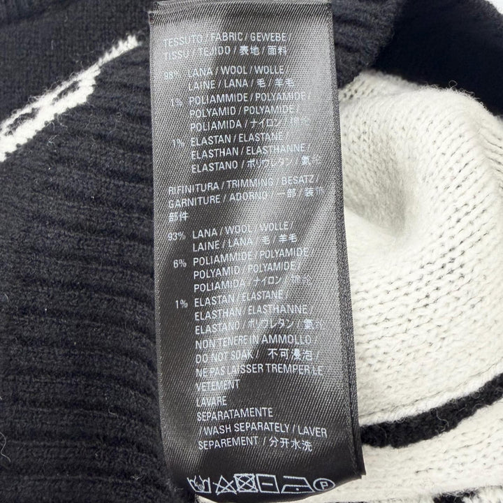Pristine BALENCIAGA sweater Logo print crew neck all-over knit