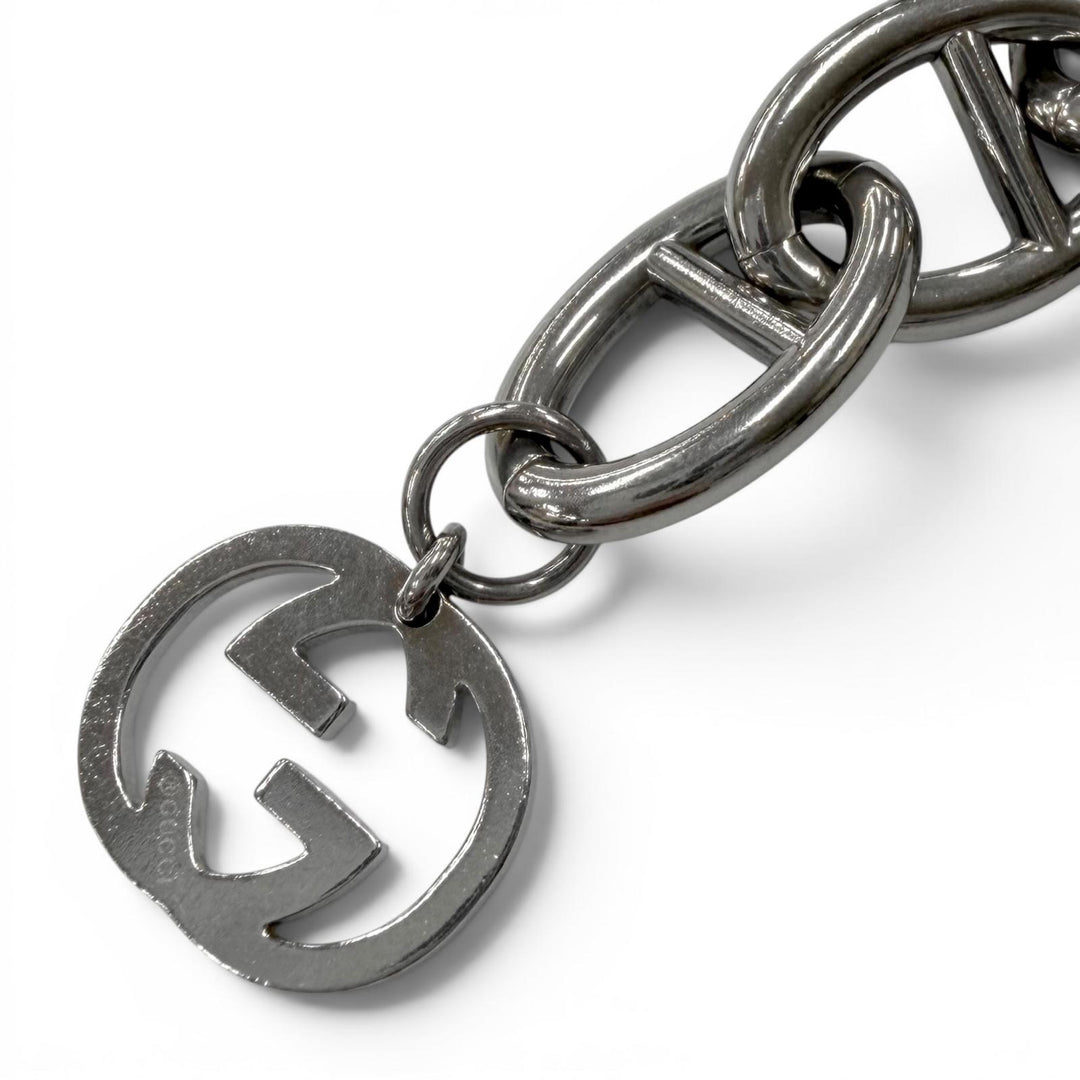 Great GUCCI bracelet Interlocking G Silver ー mens