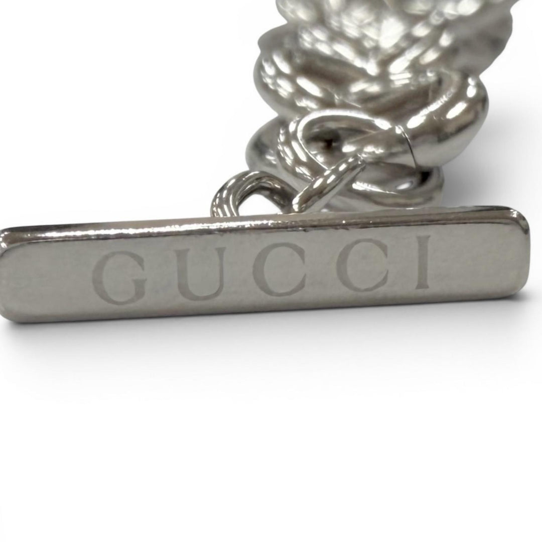 Great GUCCI bracelet Interlocking G Silver ー mens
