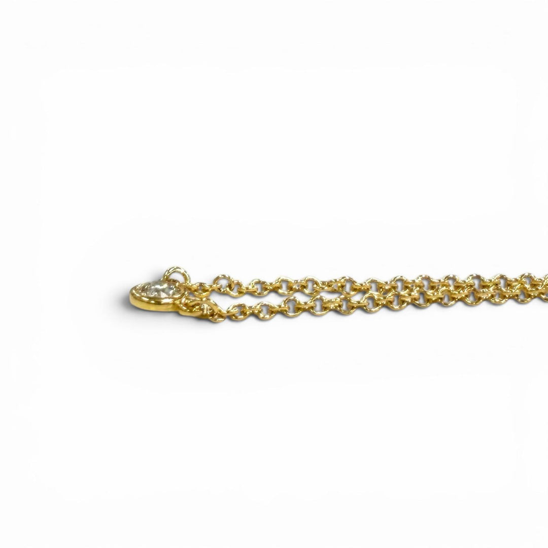 Great TIFFANY&Co. Necklace By the Yard 1P Diamond Necklace around0.03ct AU750