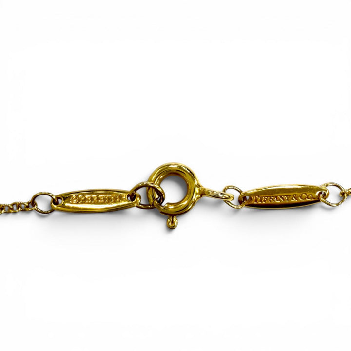 Great TIFFANY&Co. Necklace By the Yard 1P Diamond Necklace around0.03ct AU750