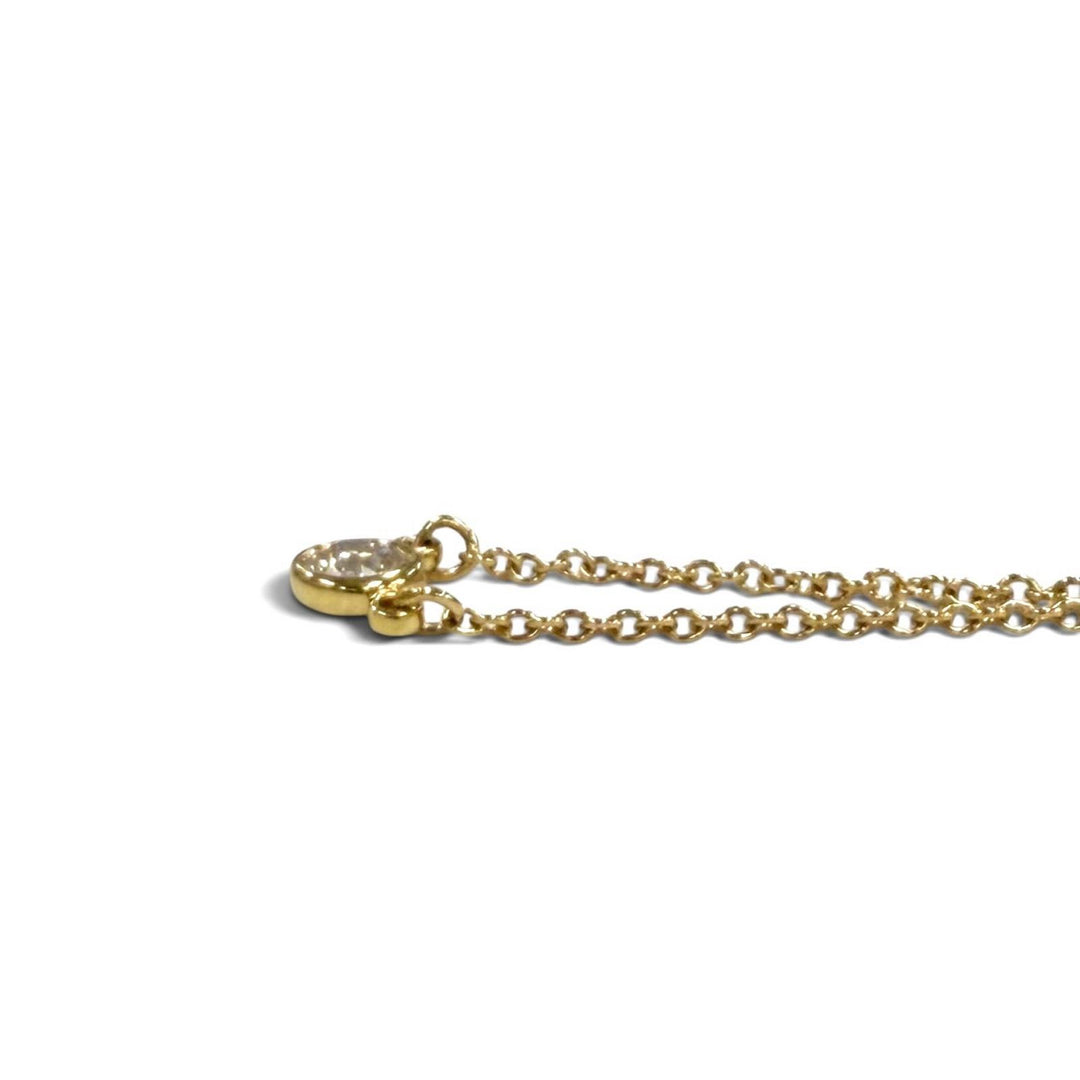 Great TIFFANY&Co. Necklace By the Yard 1P Diamond Necklace around0.05ct 750