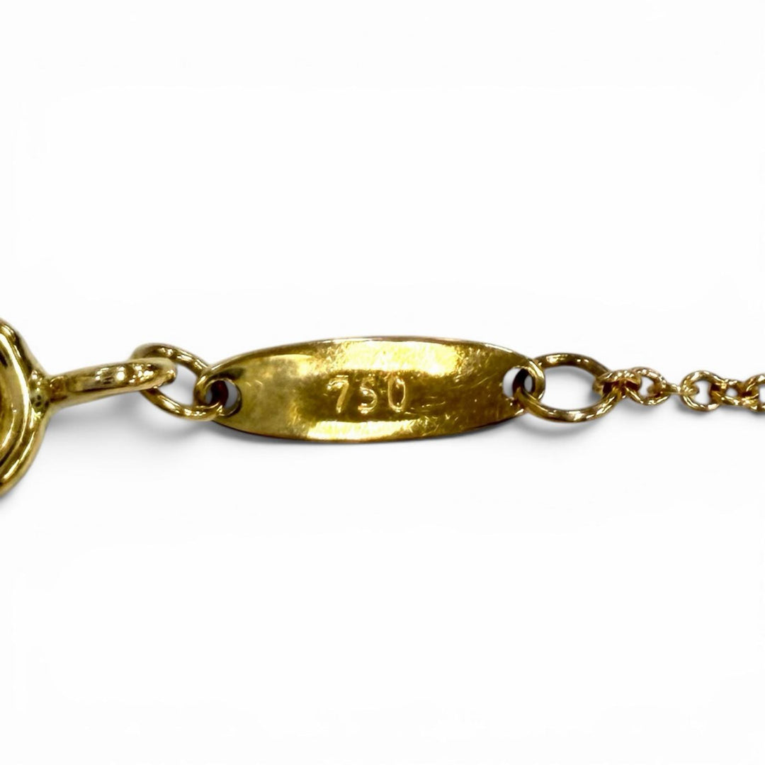 Great TIFFANY&Co. Necklace By the Yard 1P Diamond Necklace around0.05ct 750