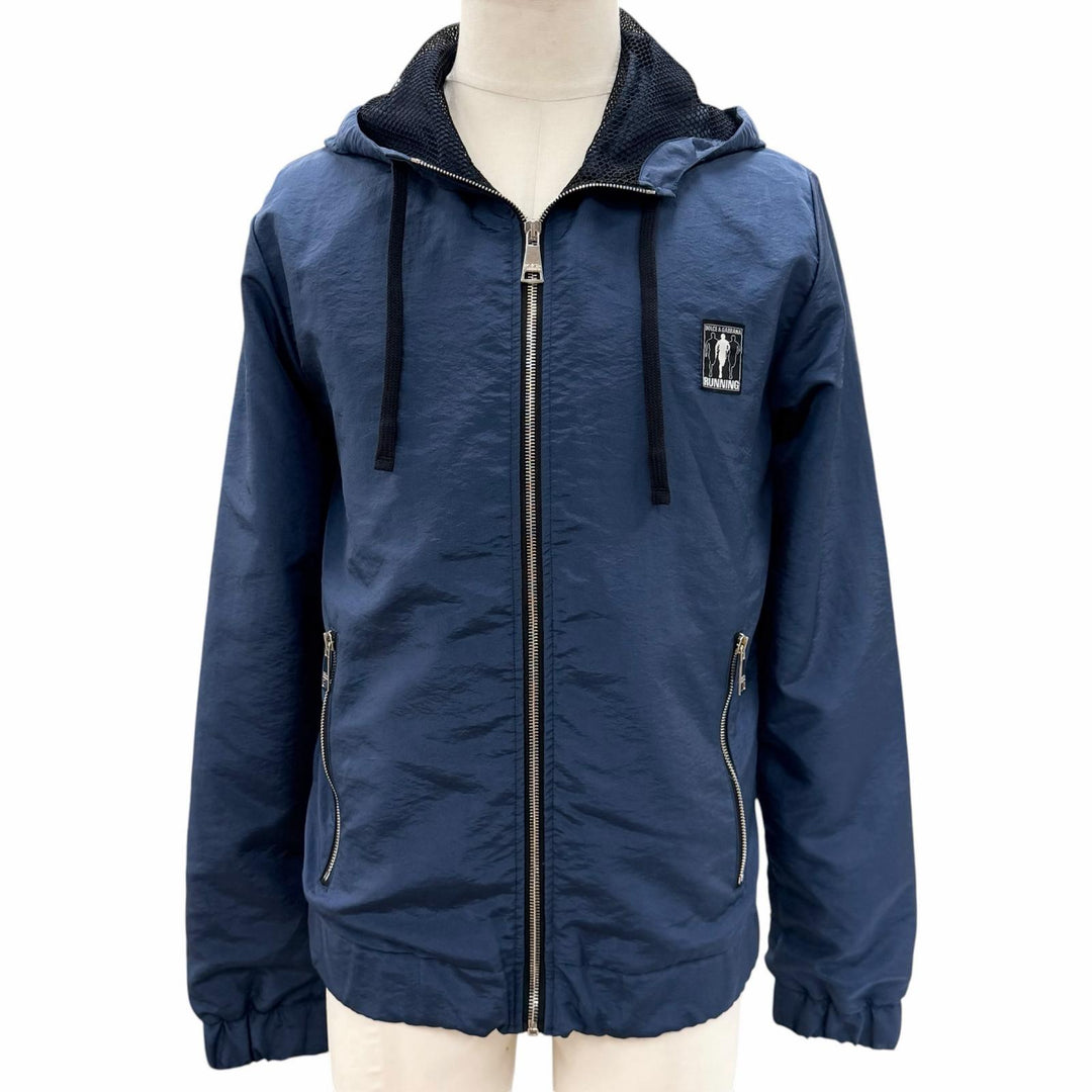 Excellent DOLCE&GABBANA hoodie Navy Nylon mens 44 G9AH5T/G7VND