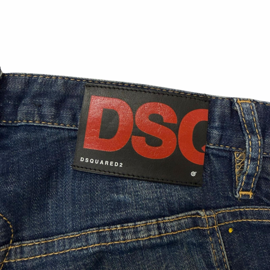 Discounted Great DSQUARED2 Denim pants Damaged jeans Indigo blue cotton