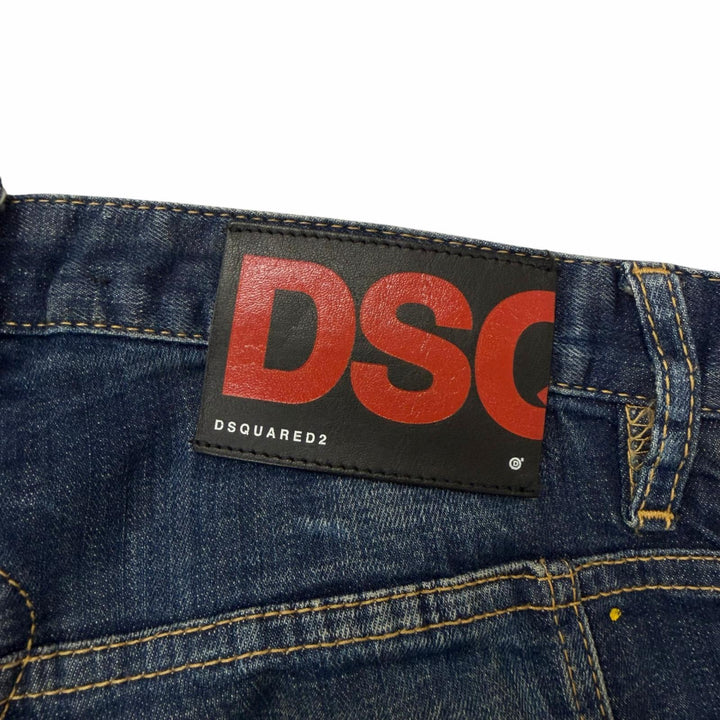 Discounted Great DSQUARED2 Denim pants Damaged jeans Indigo blue cotton