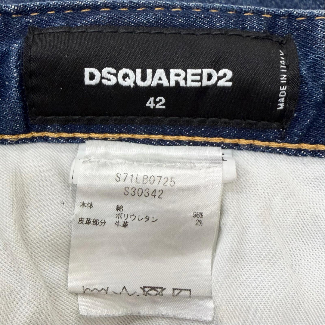 Discounted Great DSQUARED2 Denim pants Damaged jeans Indigo blue cotton