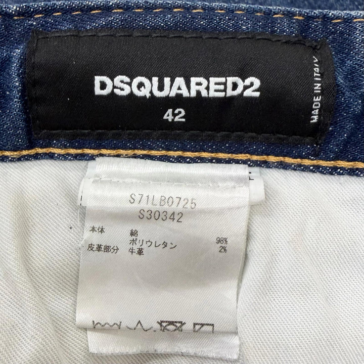 Discounted Great DSQUARED2 Denim pants Damaged jeans Indigo blue cotton