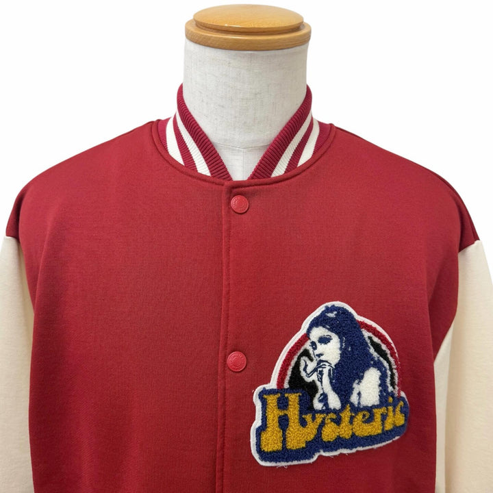 Excellent HYSTERIC GLAMOUR Stajan SMOKING GIRL Logo print patch Red XL 02261CJ01