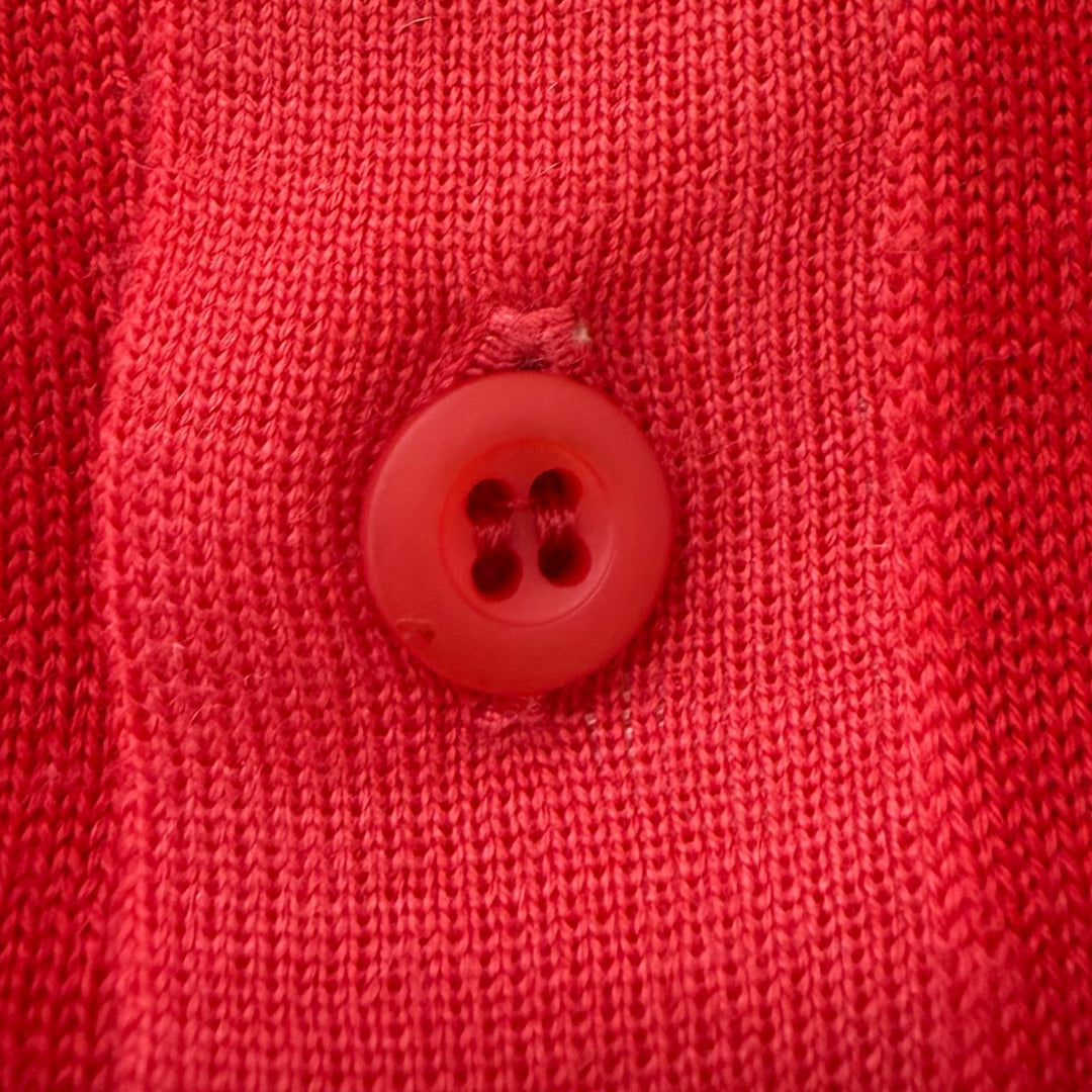 Excellent PRADA Short sleeve polo shirt Logo embroidery, lightweight knit Red