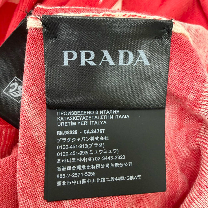 Excellent PRADA Short sleeve polo shirt Logo embroidery, lightweight knit Red