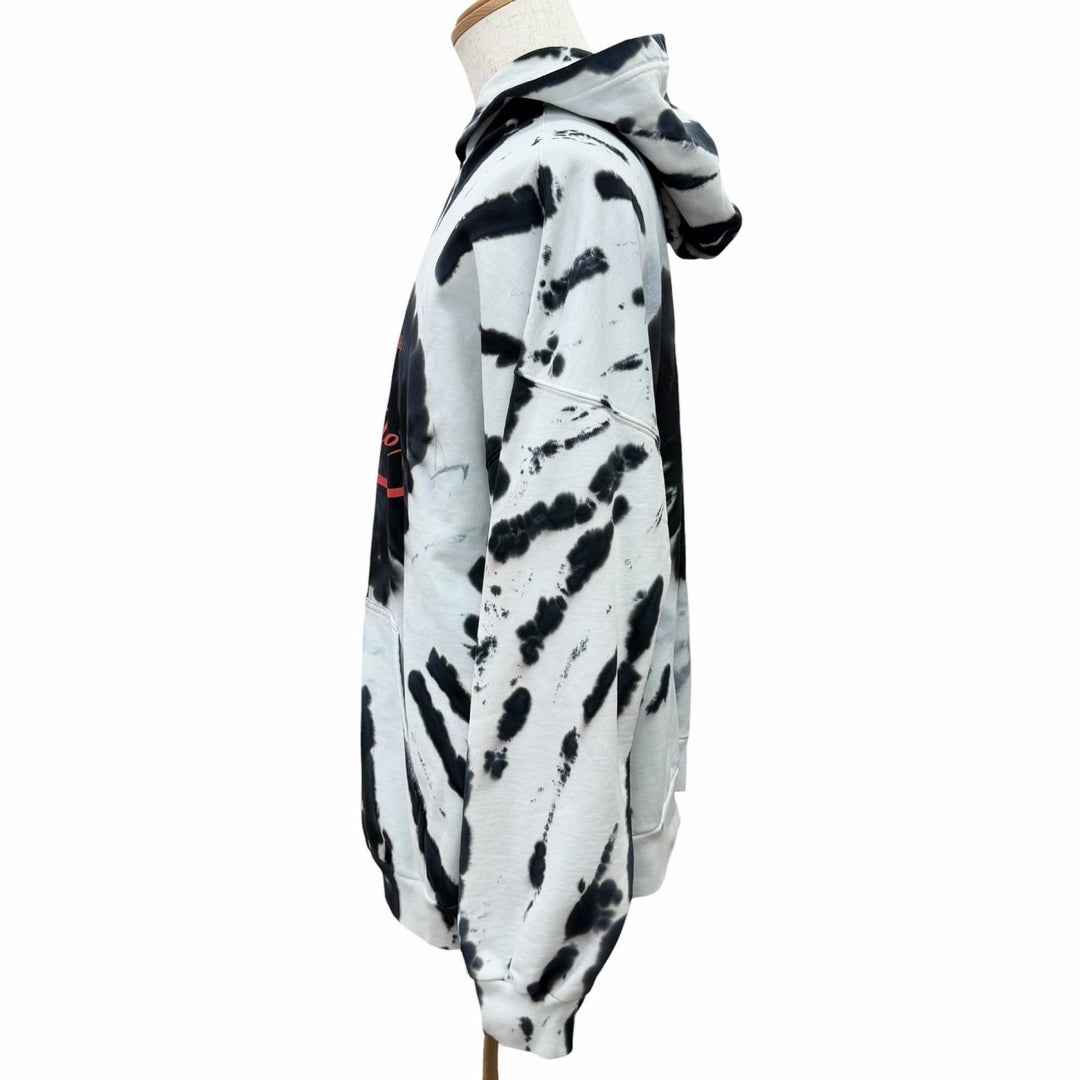 Great BALENCIAGA hoodie Tie-dye Valentine Hoodie black cotton mens 1 675003
