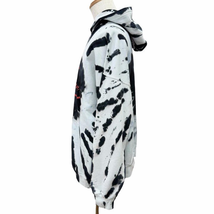 Great BALENCIAGA hoodie Tie-dye Valentine Hoodie black cotton mens 1 675003