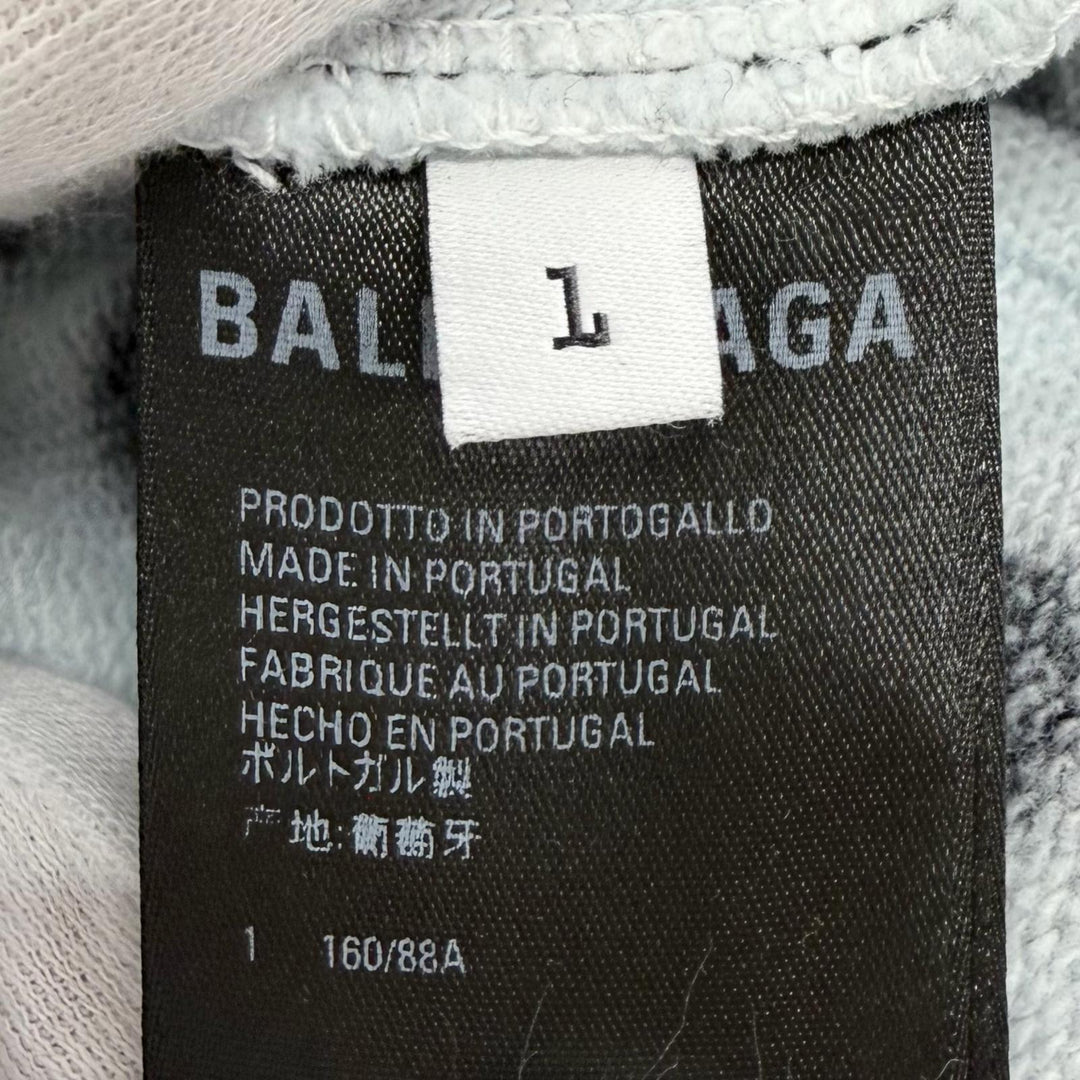 Great BALENCIAGA hoodie Tie-dye Valentine Hoodie black cotton mens 1 675003