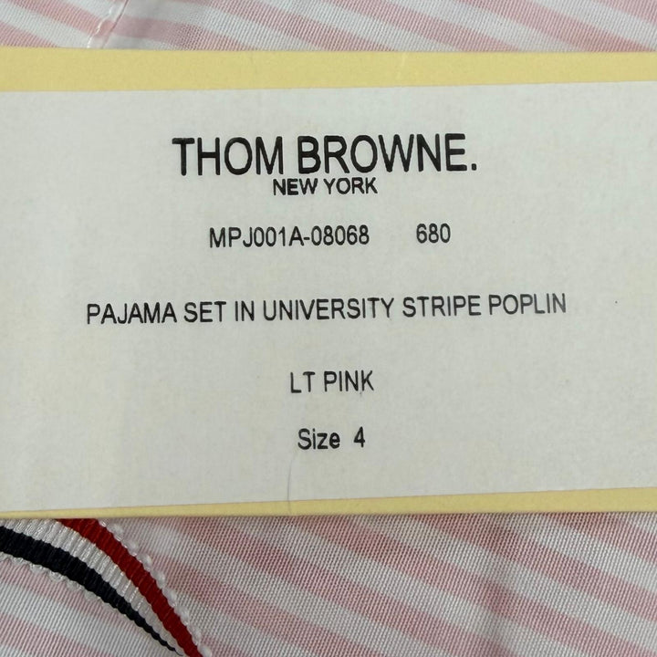 Great THOM BROWNE two-piece set Stripe Pattern Pajamas cotton 4 MPJ001A-08068680