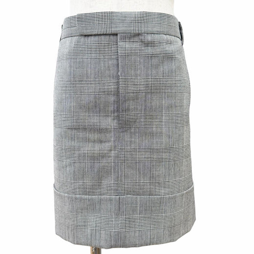 Pristine THOM BROWNE Mini skirt Glen Check Pattern gray wool 1 MGC120B-05610