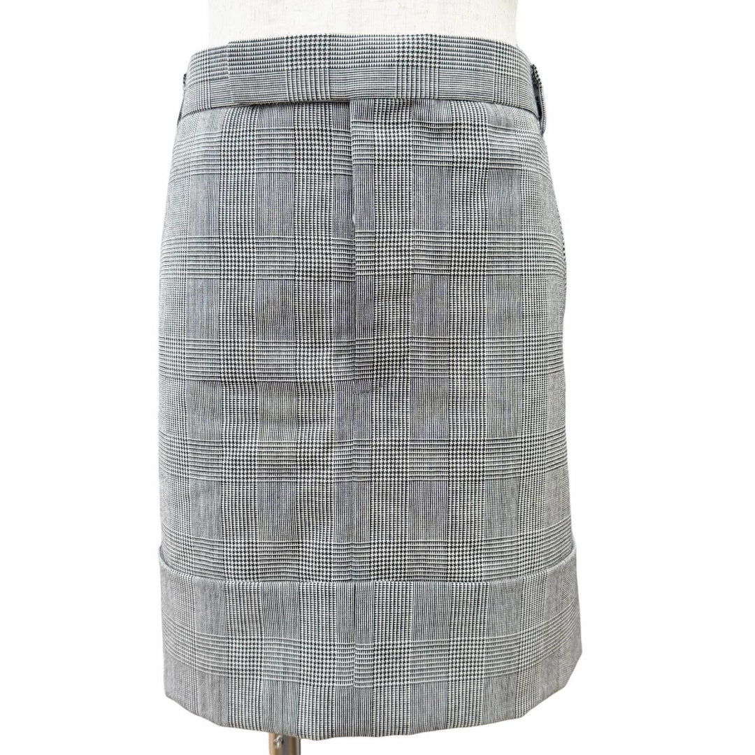 Pristine THOM BROWNE Mini skirt Glen Check Pattern gray wool 1 MGC120B-05610
