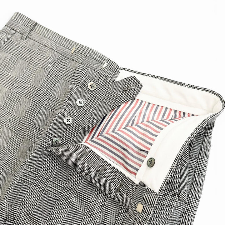Pristine THOM BROWNE Mini skirt Glen Check Pattern gray wool 1 MGC120B-05610