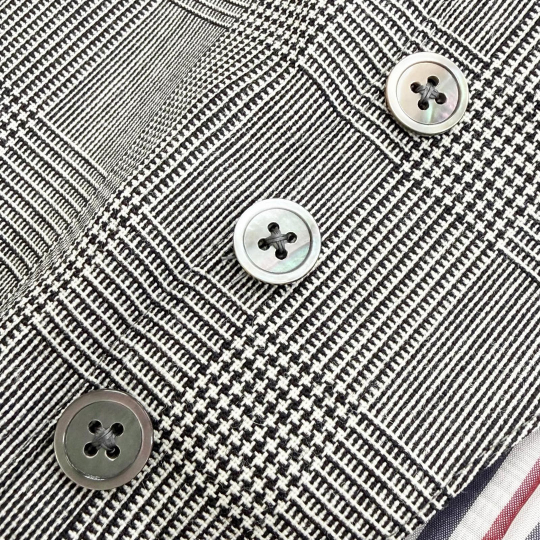 Pristine THOM BROWNE Mini skirt Glen Check Pattern gray wool 1 MGC120B-05610