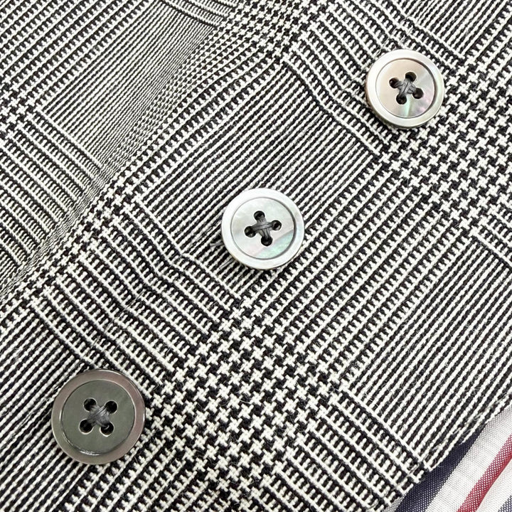 Pristine THOM BROWNE Mini skirt Glen Check Pattern gray wool 1 MGC120B-05610