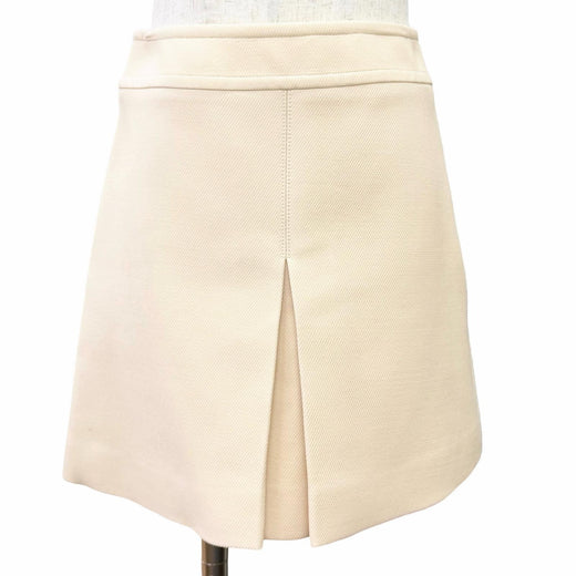Pristine CELINE Mini skirt trapeze mini skirt cream wool Women 36 2J8330794