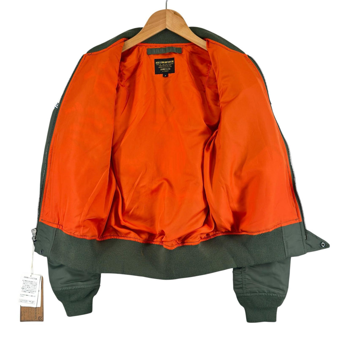 Pristine AVIREX Blouson L-2 5th AIR FORCE 5th Air Force MA-1 Flight Jacket khaki