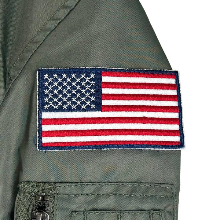 Pristine AVIREX Blouson L-2 5th AIR FORCE 5th Air Force MA-1 Flight Jacket khaki