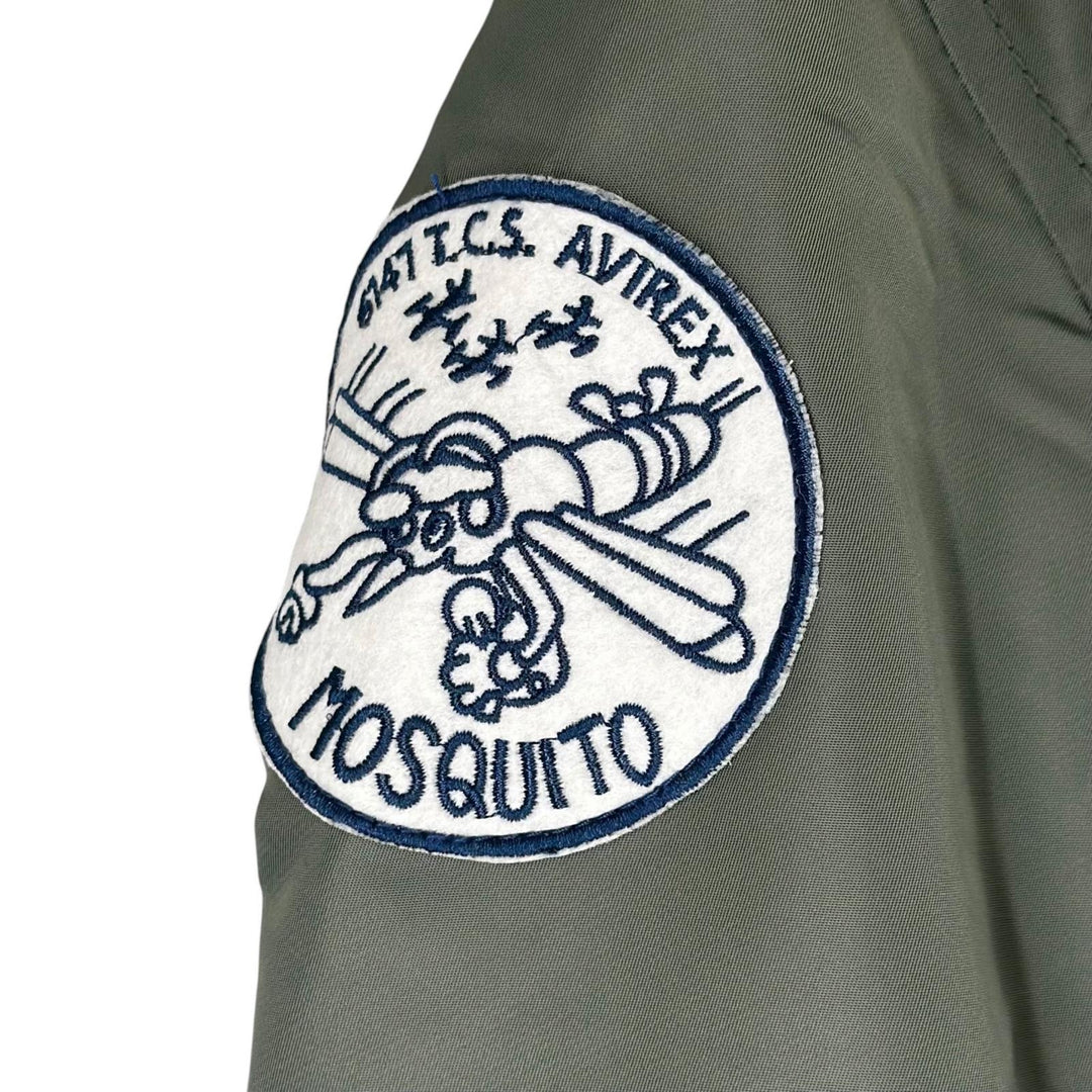 Pristine AVIREX Blouson L-2 5th AIR FORCE 5th Air Force MA-1 Flight Jacket khaki