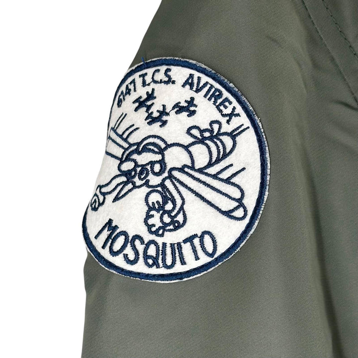 Pristine AVIREX Blouson L-2 5th AIR FORCE 5th Air Force MA-1 Flight Jacket khaki