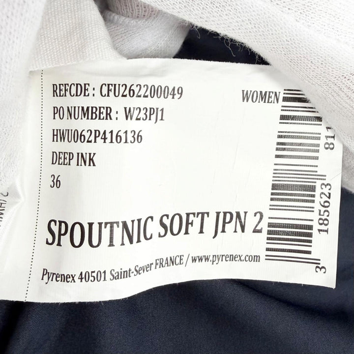 Great Pyrenex Down jacket SPOUTNIC SOFT JPN Logo patch Hooded Navy 36