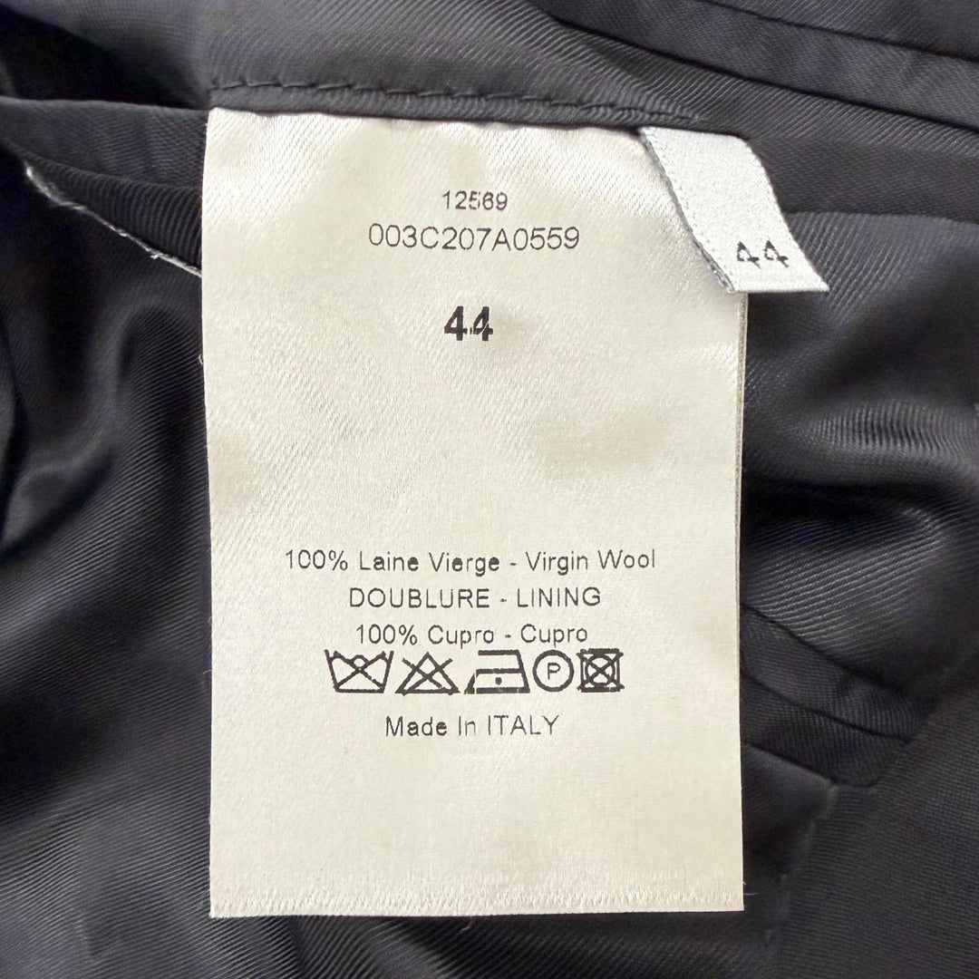 Great Dior HOMME tailored jacket Narrow Lapel Single black wool 003C207A0559