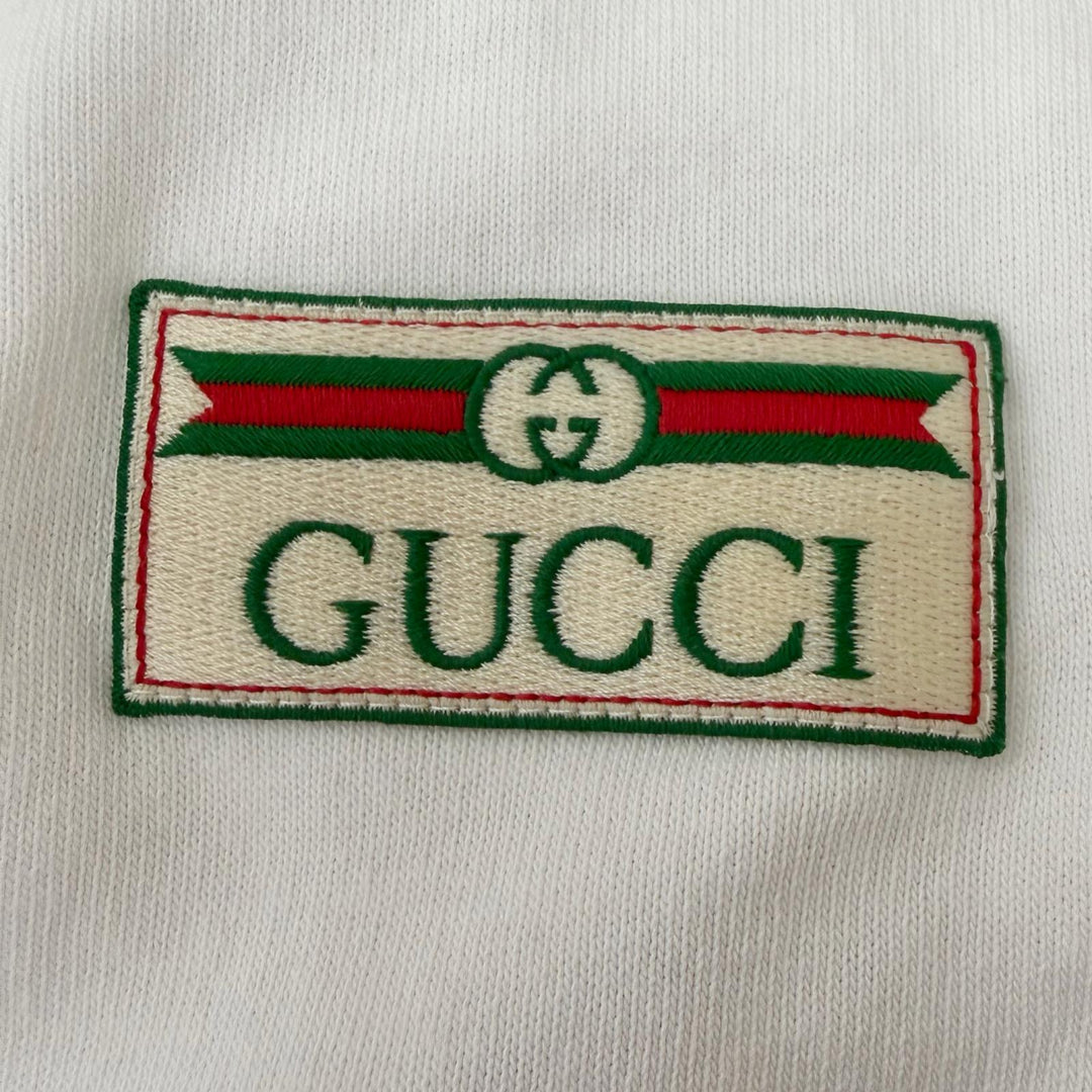 Discounted Great GUCCI Long sleeve polo shirt Web Stripe Long Sleeve white