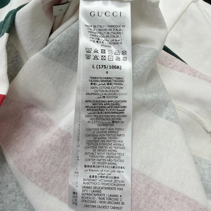 Discounted Great GUCCI Long sleeve polo shirt Web Stripe Long Sleeve white