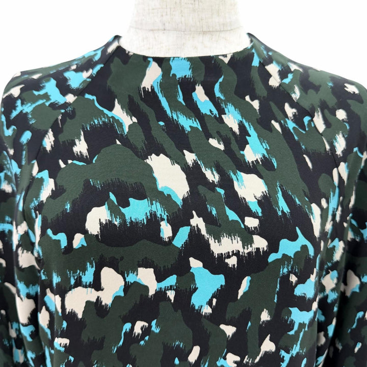Pristine BURBERRY one piece Camouflage Pattern Long-Sleeve Crew Neck 36 80774681