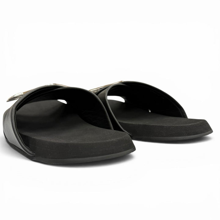 Pristine BALENCIAGA Sandals SUNSET FLAT BB black leather mens 42 828478