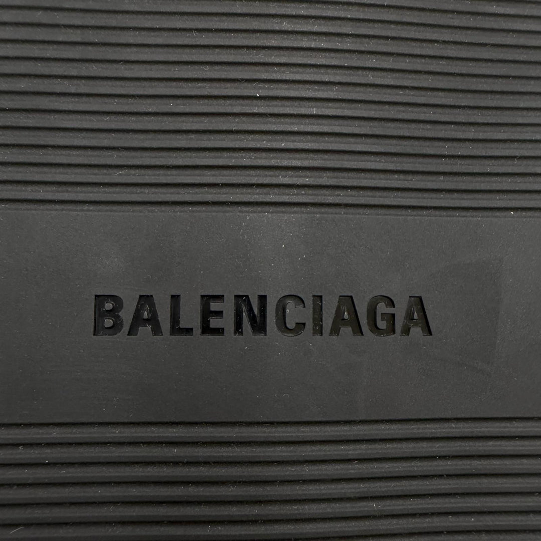 Pristine BALENCIAGA Sandals SUNSET FLAT BB black leather mens 42 828478